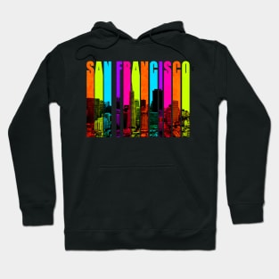 Retro San Francisco California Cityscape Skyline Hoodie